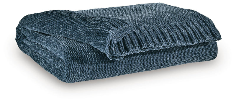 Anawood Blue Throw (Set of 3) - A1001189