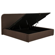 Anders Upholstered Eastern King Storage Lift Platform Bed Chocolate - 306037CHKE