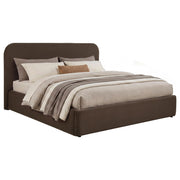 Anders Upholstered Eastern King Storage Lift Platform Bed Chocolate - 306037CHKE