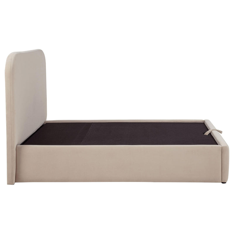 Anders Upholstered Full Storage Lift Platform Bed Beige - 306037BEIF