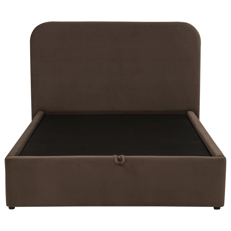 Anders Upholstered Full Storage Lift Platform Bed Chocolate - 306037CHF