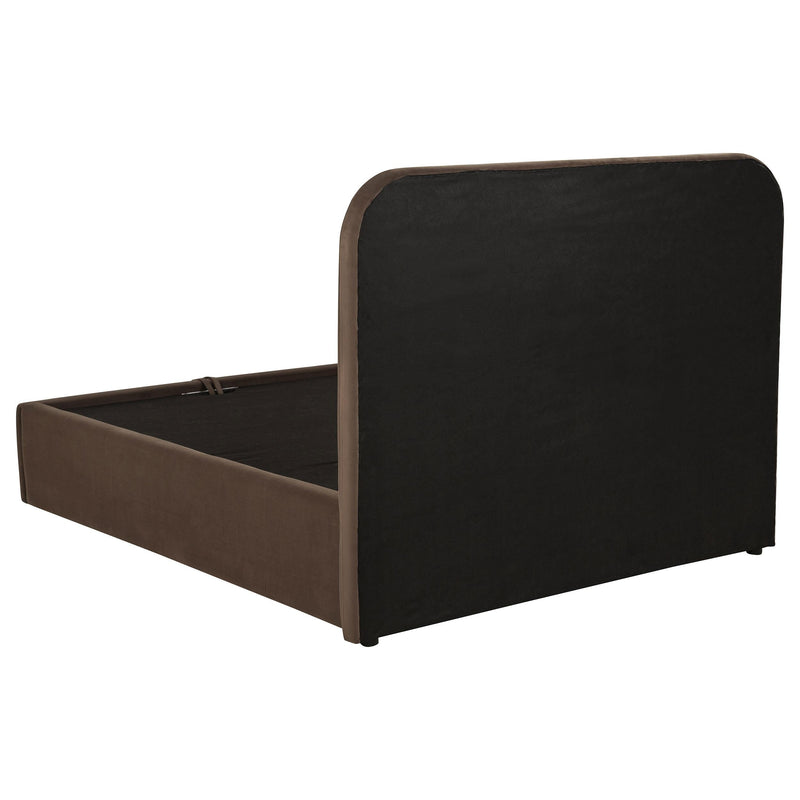 Anders Upholstered Full Storage Lift Platform Bed Chocolate - 306037CHF