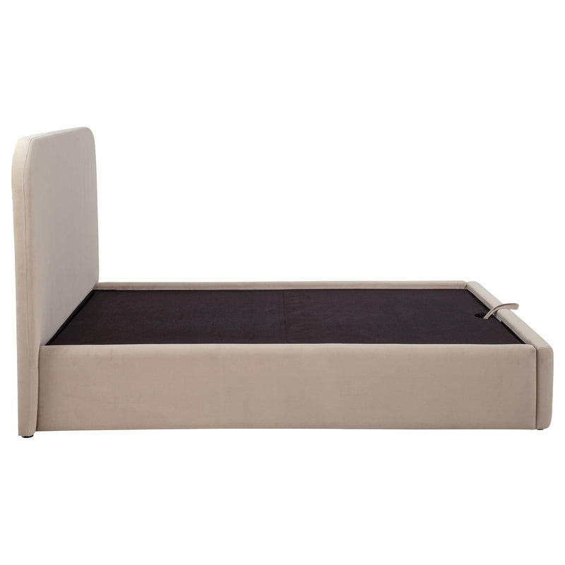 Anders Upholstered Queen Storage Lift Platform Bed Beige - 306037BEIQ