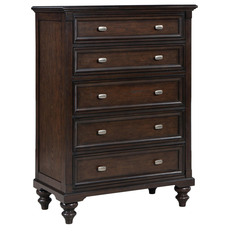 Andover 5-drawer Chest of Drawers Dark Oak - 223635