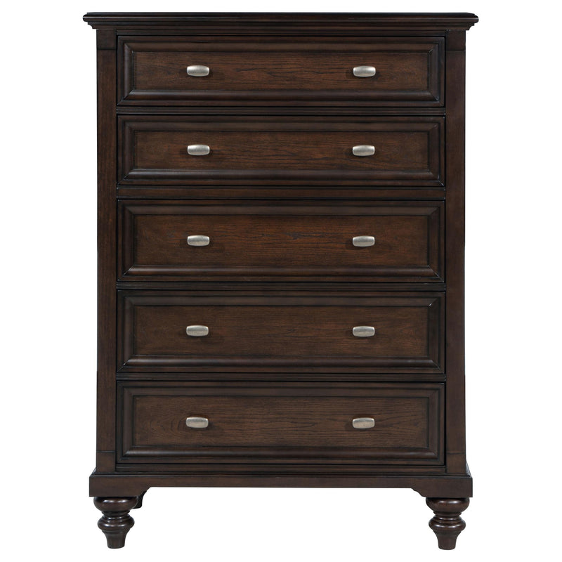 Andover 5-drawer Chest of Drawers Dark Oak - 223635