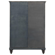 Andover 6-drawer Tempered Glass Door Chest Dark Oak - 223637