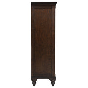 Andover 6-drawer Tempered Glass Door Chest Dark Oak - 223637