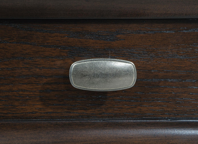 Andover 6-drawer Tempered Glass Door Chest Dark Oak - 223637