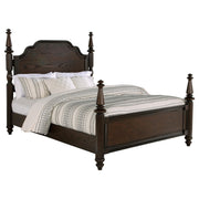 Andover 63-inch Four Poster Queen Bed Dark Oak - 223631Q
