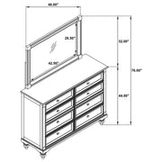 Andover 8-drawer Dresser and Mirror Dark Oak - 223633M
