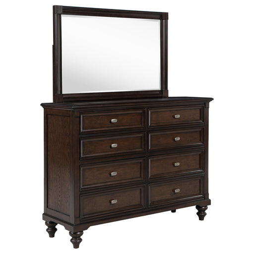 Andover 8-drawer Dresser and Mirror Dark Oak - 223633M