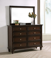 Andover 8-drawer Dresser and Mirror Dark Oak - 223633M