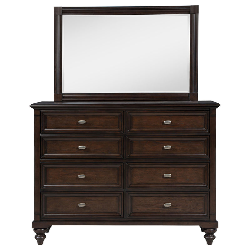 Andover 8-drawer Dresser and Mirror Dark Oak - 223633M