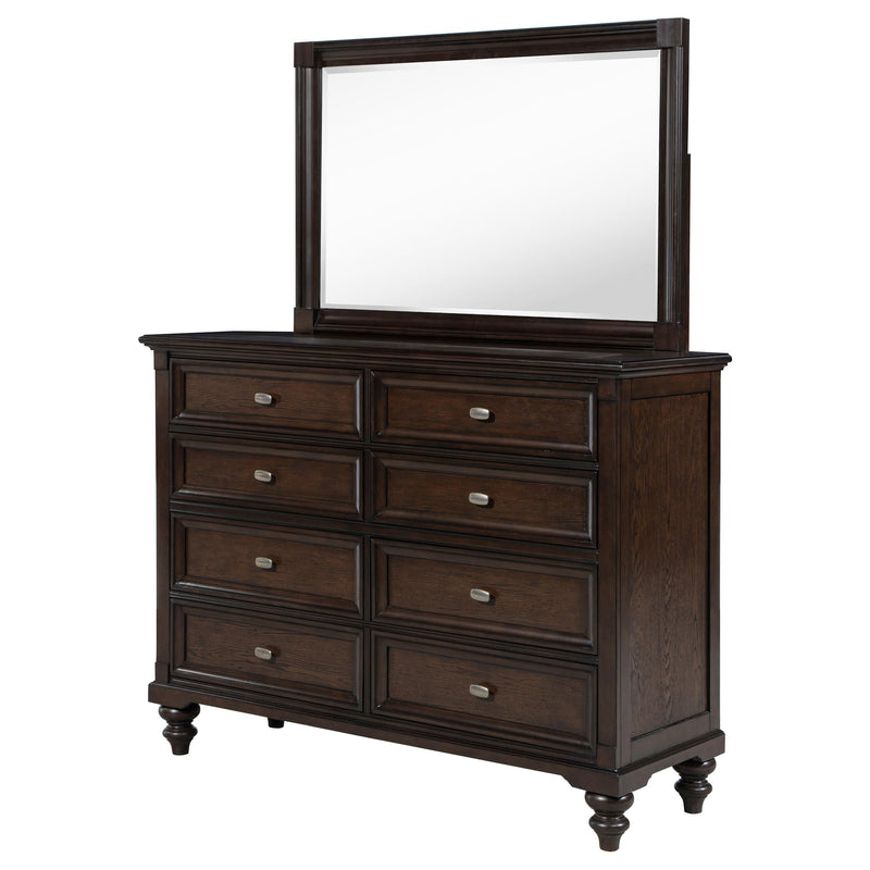 Andover 8-drawer Dresser and Mirror Dark Oak - 223633M