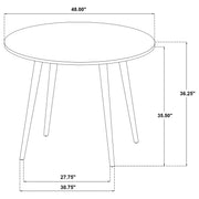 Andrews 5-piece Round Counter Dining Set Light Ash and White - 122508-S5W