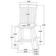 Andrews 5-piece Round Counter Dining Set Light Ash and White - 122508-S5W