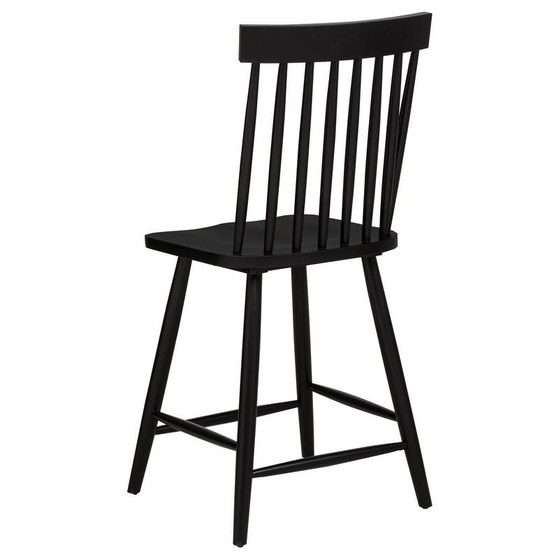 Andrews Windsor Counter Height Dining Side Chair Black (Set of 2) - 122509BLK