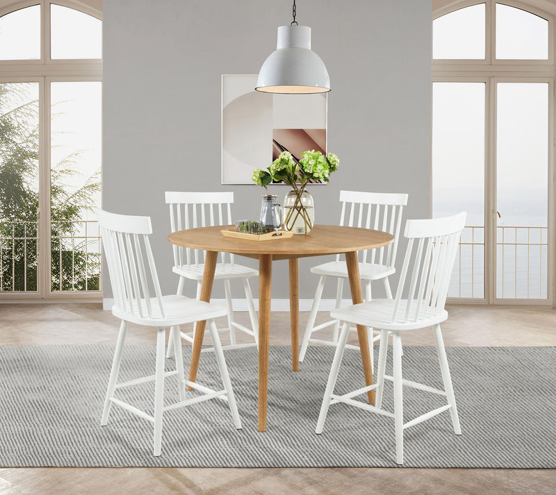 Andrews Windsor Counter Height Dining Side Chair White (Set of 2) - 122509WHT
