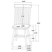 Andrews Windsor Spindle Back Dining Side Chair White (Set of 2) - 122502WHT