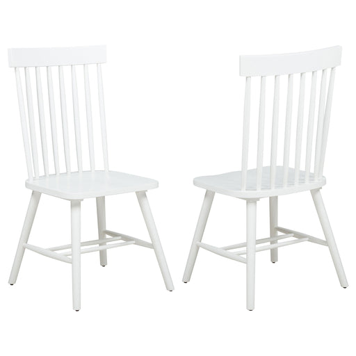 Andrews Windsor Spindle Back Dining Side Chair White (Set of 2) - 122502WHT