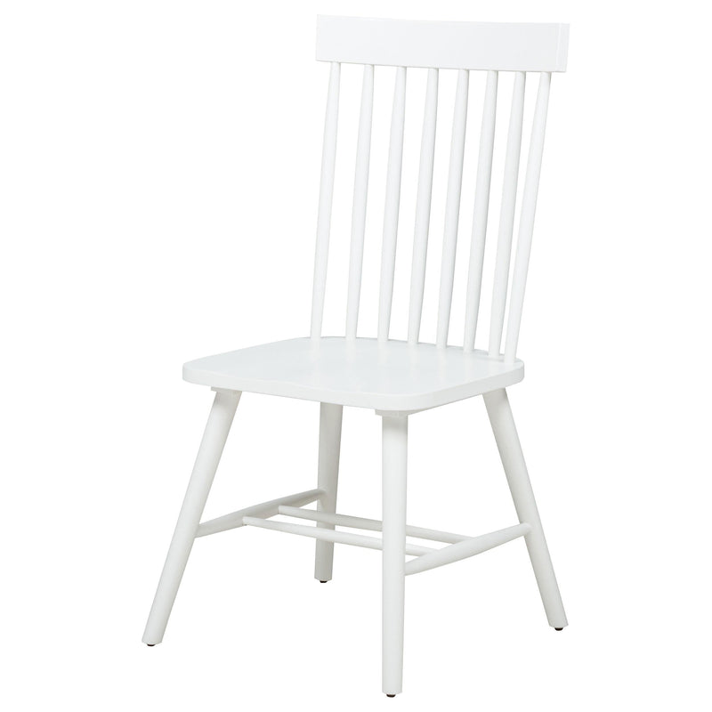 Andrews Windsor Spindle Back Dining Side Chair White (Set of 2) - 122502WHT