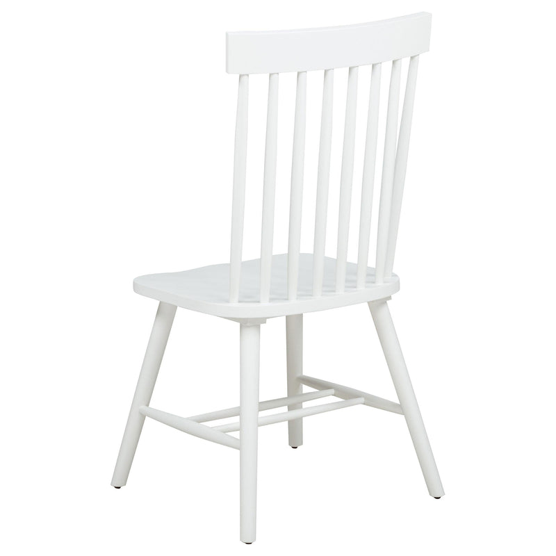 Andrews Windsor Spindle Back Dining Side Chair White (Set of 2) - 122502WHT