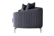 Angela Gray Velvet Sofa 91" & Loveseat 71" - Lara FurnitureLiving Room Set