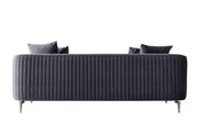 Angela Gray Velvet Sofa 91" & Loveseat 71" - Lara FurnitureLiving Room Set