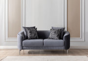 Angela Gray Velvet Sofa 91" & Loveseat 71" - Lara FurnitureLiving Room Set