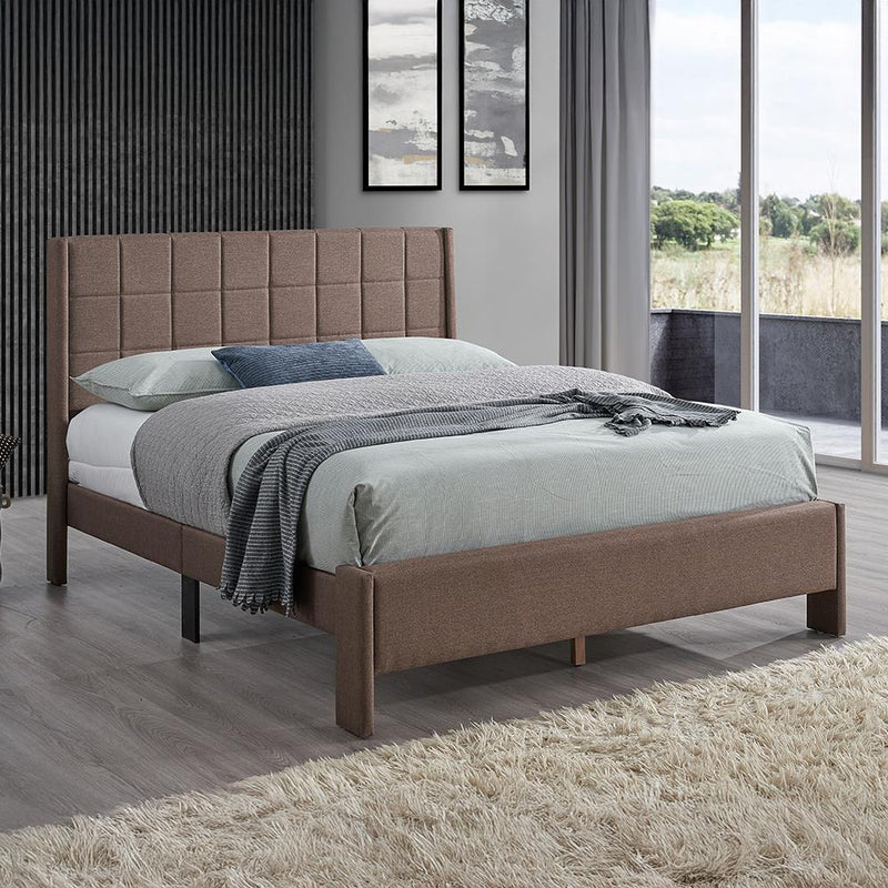 Angelina - Brown Upholstered Twin Bed - B375-T-Bed