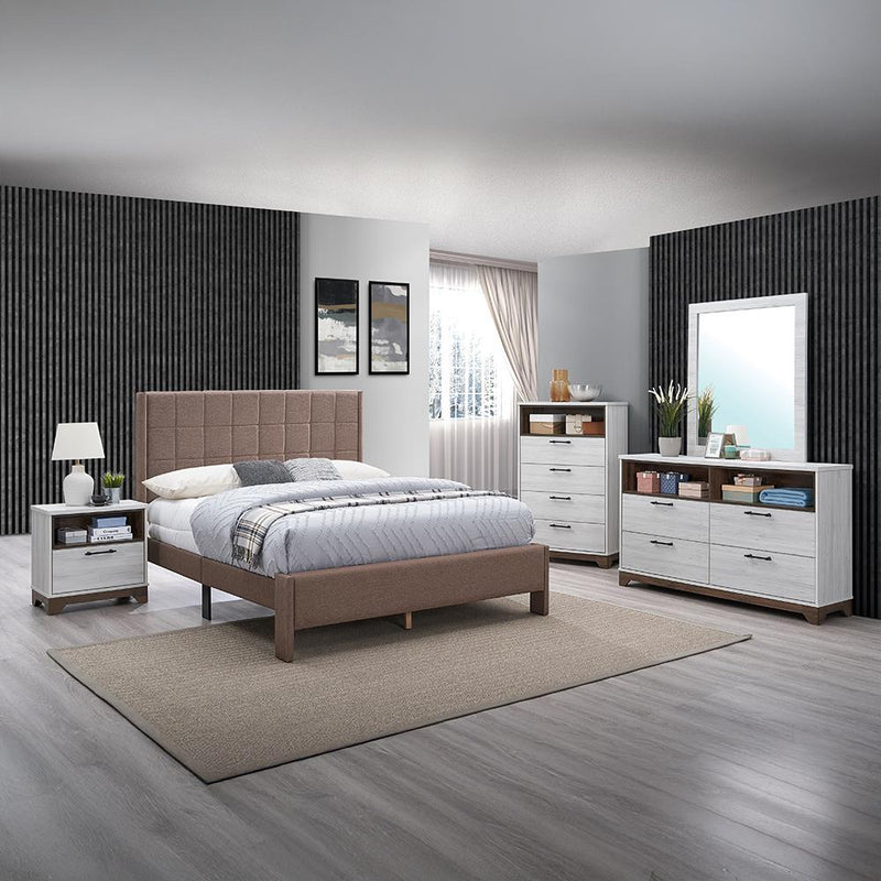 Angelina - Twin Bed, Dresser, Mirror - B375-TDM