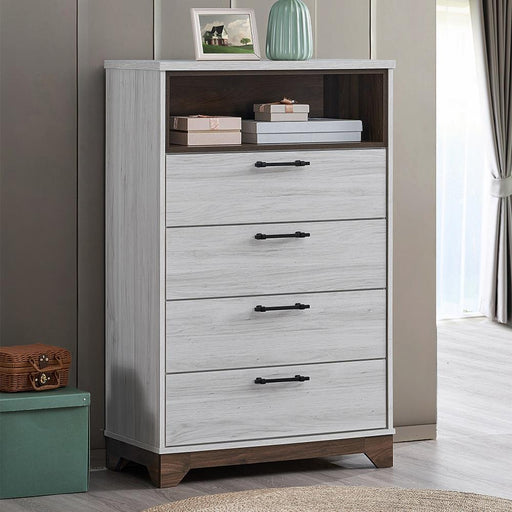 Angelina - White 4 Drawers Chest - B375-C