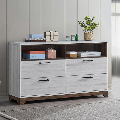 Angelina - White 4 Drawers Dresser - B375-D