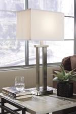 Aniela Silver Finish Table Lamp (Set of 2) - Lara FurnitureTable Lamp Pair