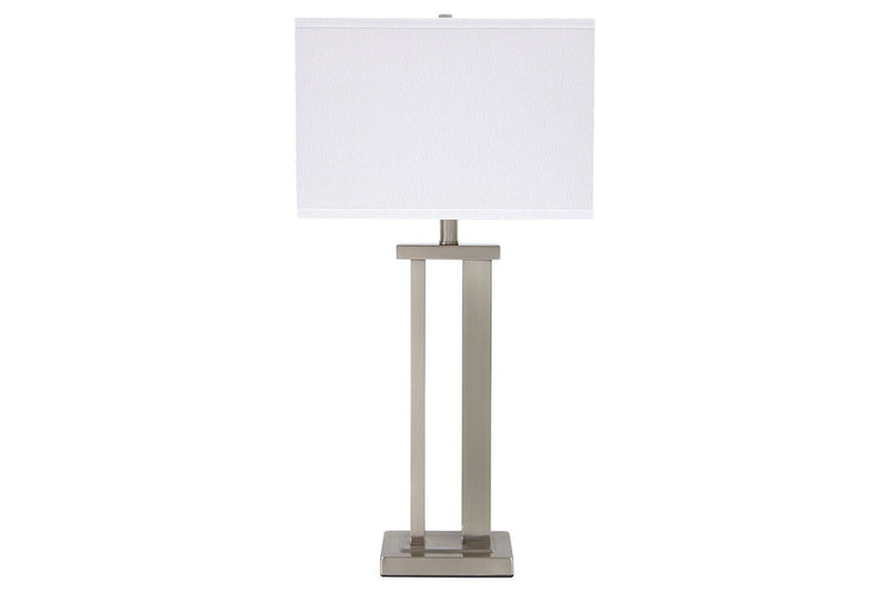 Aniela Silver Finish Table Lamp (Set of 2) - Lara FurnitureTable Lamp Pair