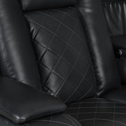Annabella - Black Power Reclining with with Power Headrest, DDT, Storage Console, Bluetooth Speaker, Subwoofer, Power Source, Wireless Charger, Reading Light, Tube LED, USB Charger, Storage Armrest, Cup Holder, USB TYPE C, Zero Gravity - L690-SLR