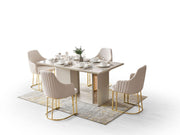Antik Diningroom (Consol With Mirror & Dining Table & 6 Dining Chair) - 200-ALT-ANT-DT-6-SET