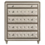 Antonella 5-drawer Bedroom Chest Ivory and Camel - 223525