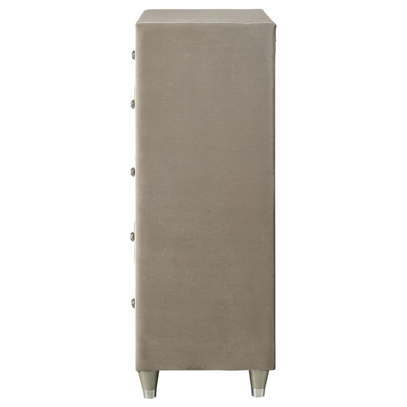 Antonella 5-drawer Bedroom Chest Ivory and Camel - 223525