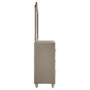 Antonella 7-drawer Upholstered Dresser with Mirror Ivory - 223523M