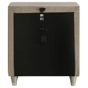 Antonella Upholstered 3-drawer Nightstand Ivory and Camel - 223522
