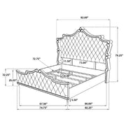 Antonella Upholstered California King Panel Bed Ivory And Camel - 223521KW
