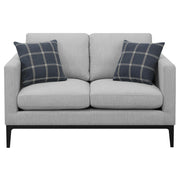 Apperson 2-piece Upholstered Track Arm Sofa Set Light Grey - 508681-S2