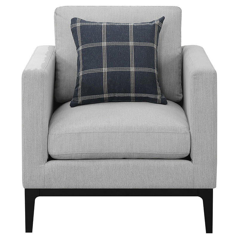 Apperson 3-piece Upholstered Track Arm Sofa Set Light Grey - 508681-S3