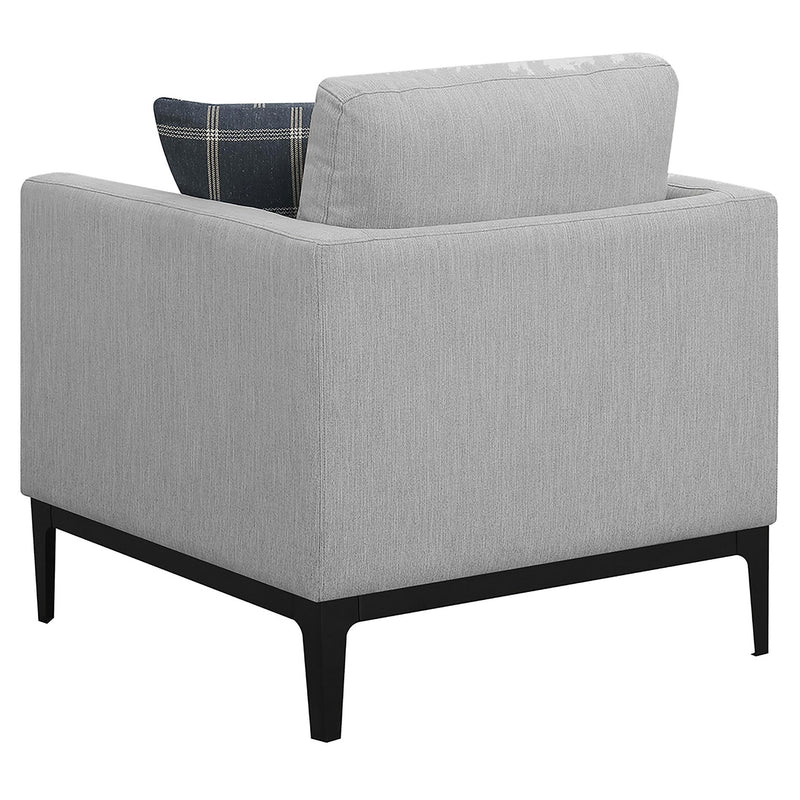 Apperson 3-piece Upholstered Track Arm Sofa Set Light Grey - 508681-S3