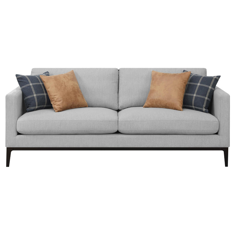 Apperson 3-piece Upholstered Track Arm Sofa Set Light Grey - 508681-S3
