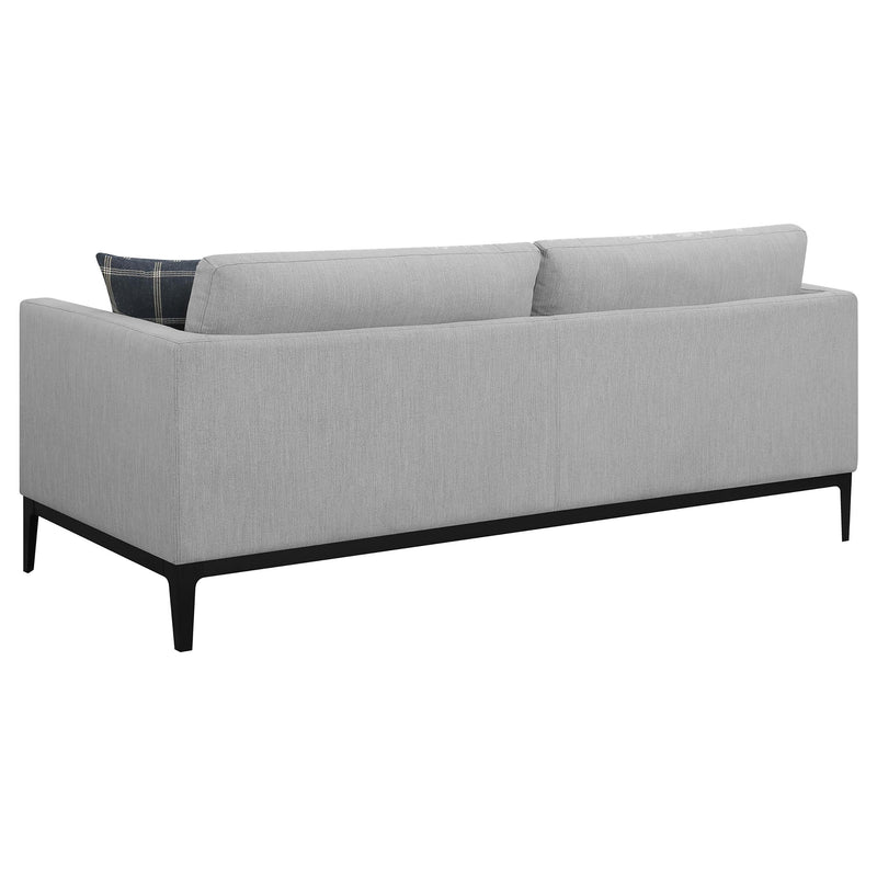 Apperson 3-piece Upholstered Track Arm Sofa Set Light Grey - 508681-S3