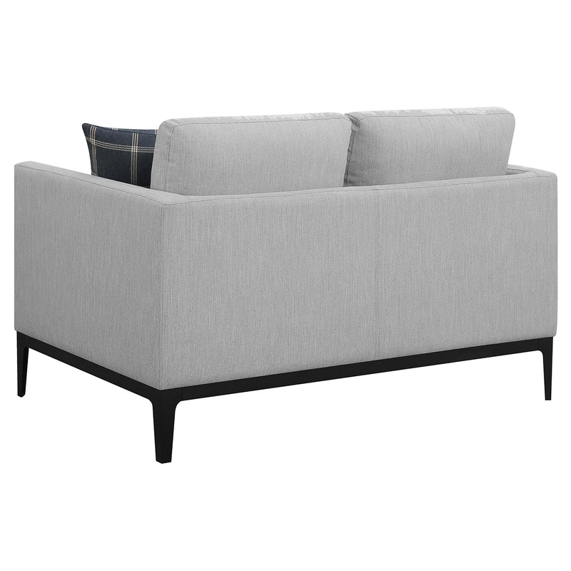 Apperson 3-piece Upholstered Track Arm Sofa Set Light Grey - 508681-S3