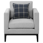 Apperson Upholstered Track Arm Accent Chair Light Grey - 508683