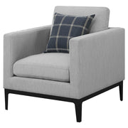 Apperson Upholstered Track Arm Accent Chair Light Grey - 508683